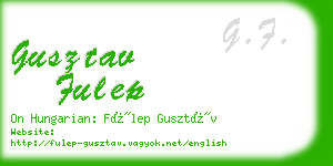 gusztav fulep business card
