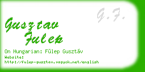 gusztav fulep business card
